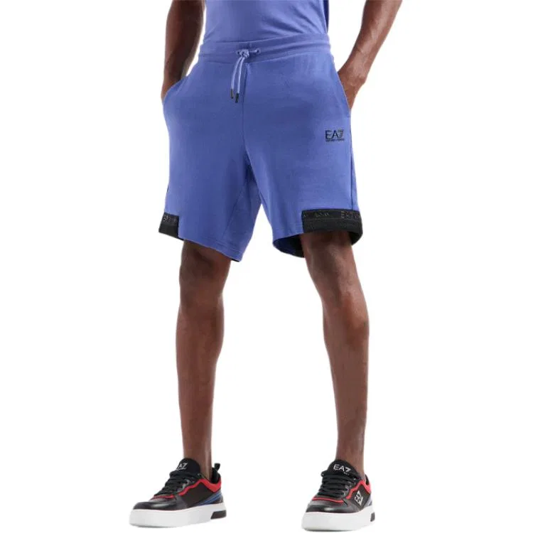 Мужские шорты повседневные с принтом EA7 SS24 Casual Shorts EMPORIO ARMANI, Blue Purple — фото 3