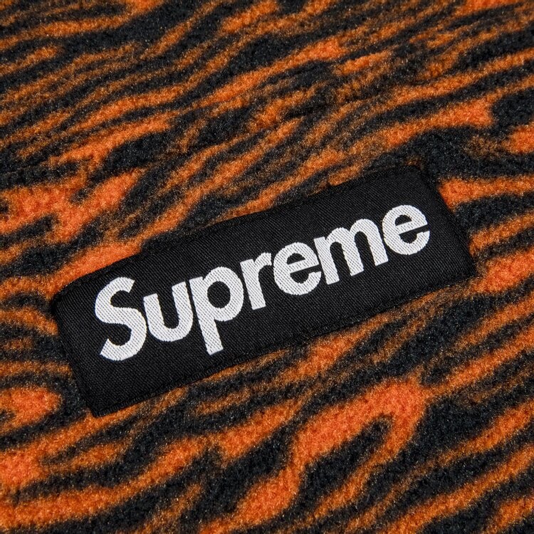 Толстовка Supreme Polartec Hooded Sweatshirt 'Tiger', оранжевый — фото 3