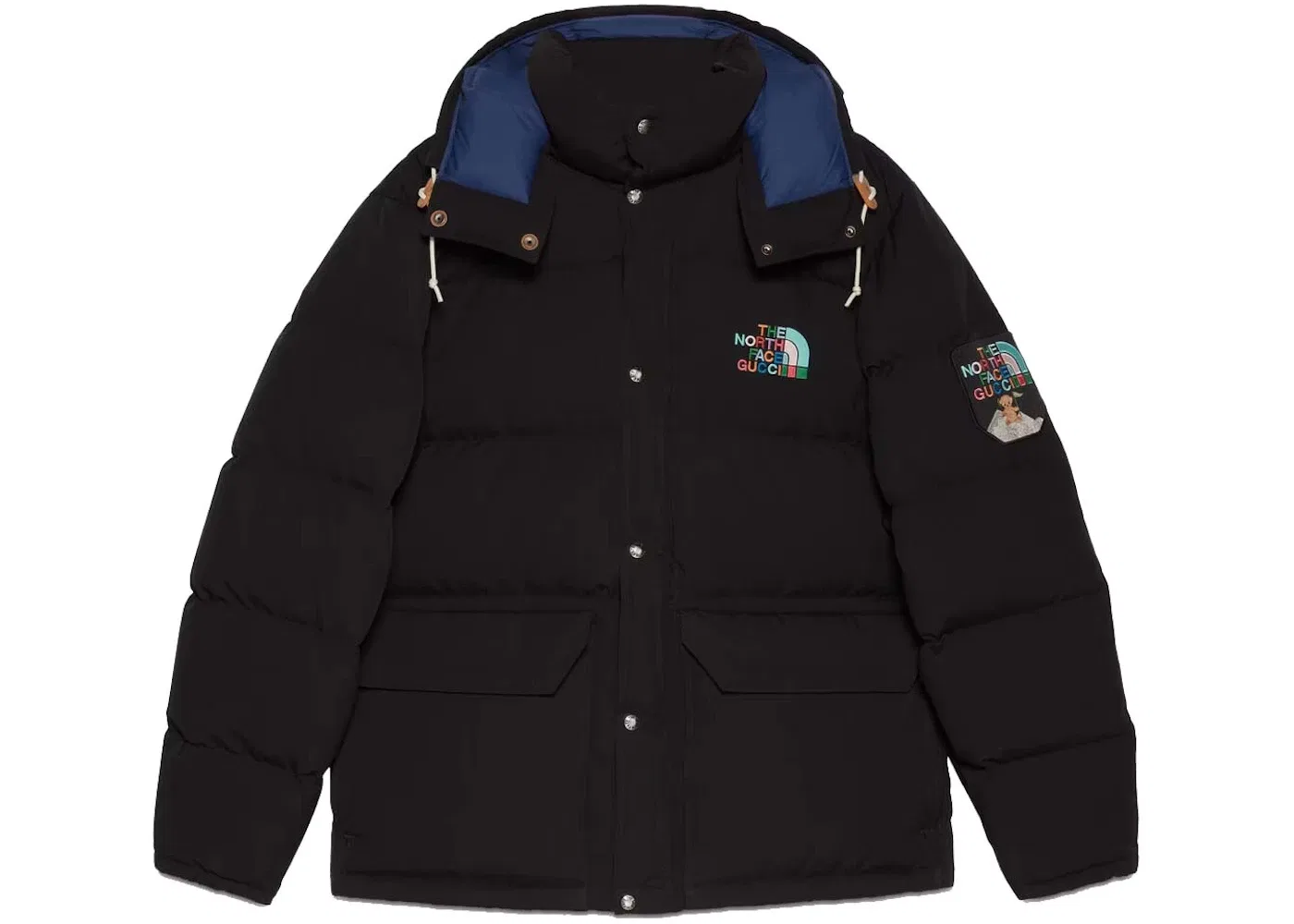 Мужская пуховая куртка Gucci x The North Face, Black