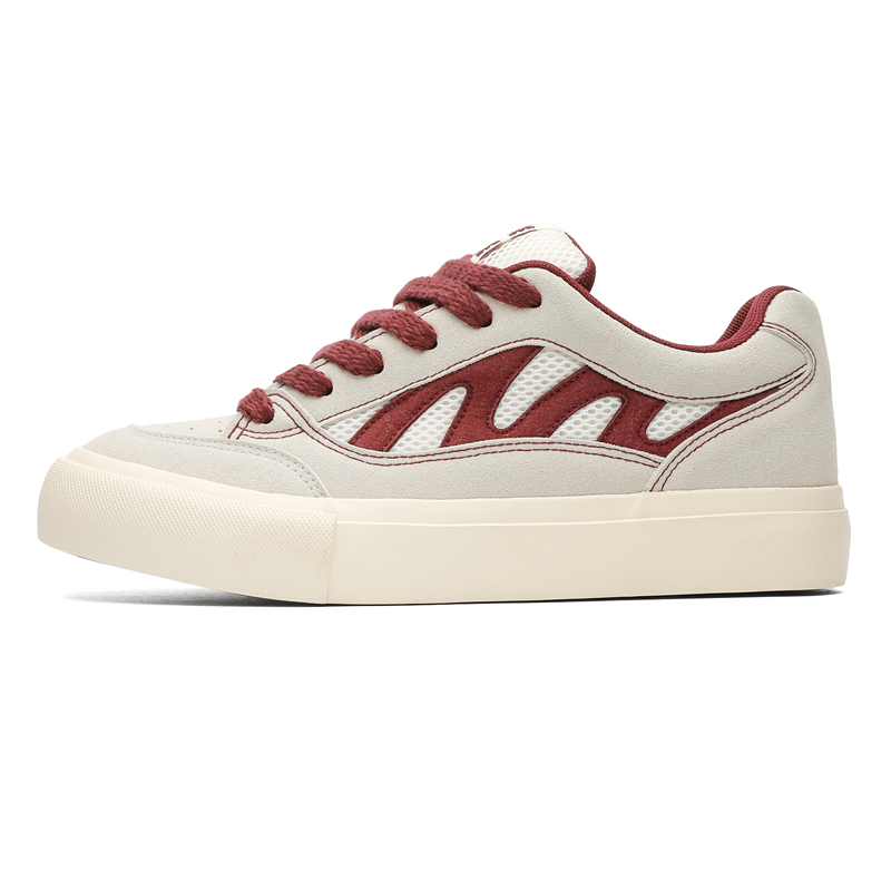 

Износостойкие дышащие низкие мужские кроссовки для скейтбординга Grumpy ram, Burgundy