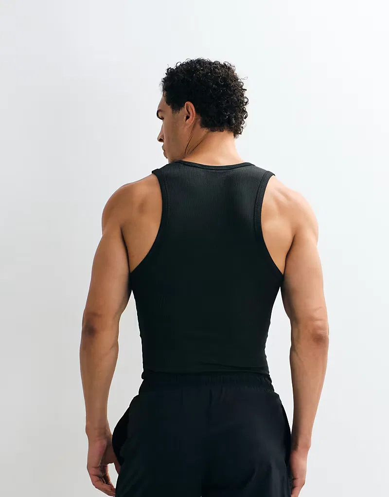 Ребристый жилет Adidas Training Essentials, черный — фото 3