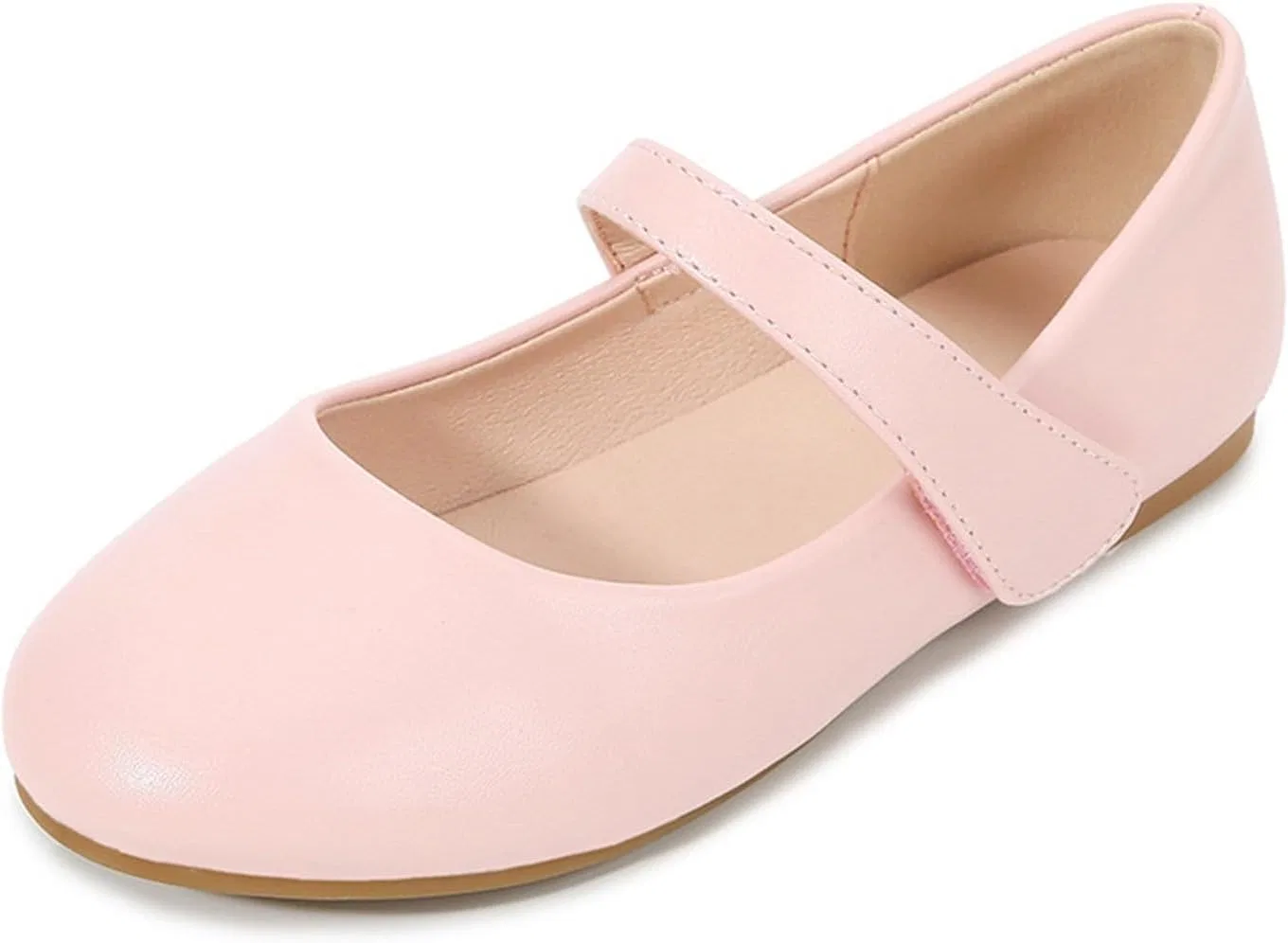 Детские туфли для девочек на плоской подошве с закрытым носком, модель Mary Jane Ballet Flats, бренд, Pink