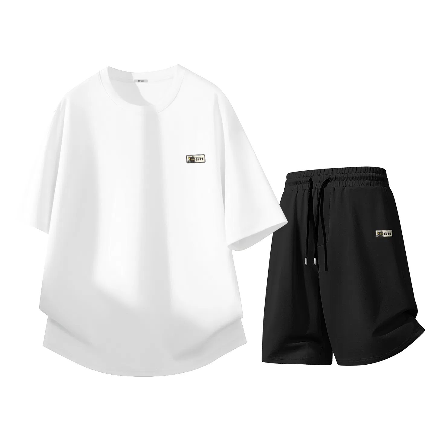 Детский комплект спортивной одежды с принтом MINISO, Black Black — фото 3