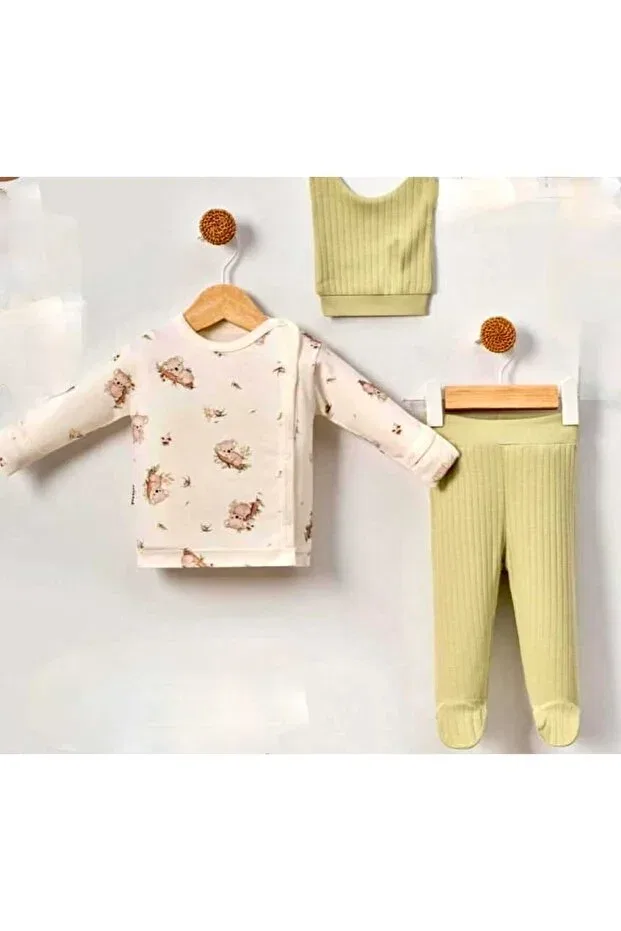 Детский комплект для выписки с коала, Viamaris, Ecru-Green