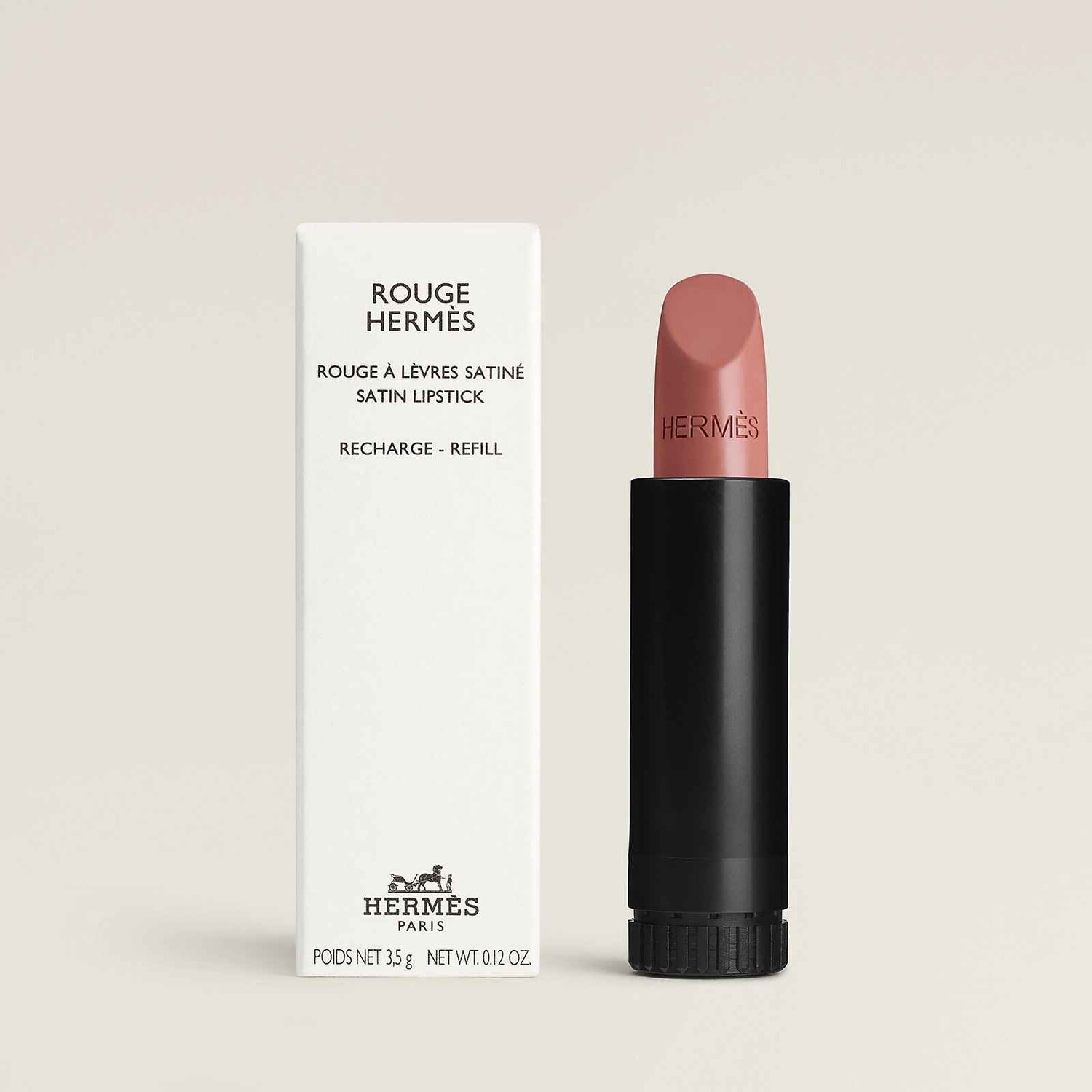 

Сменный картридж для атласной губной помады Hermès Rouge Satin, тон 20 Beige d'Automne, 3,5 г