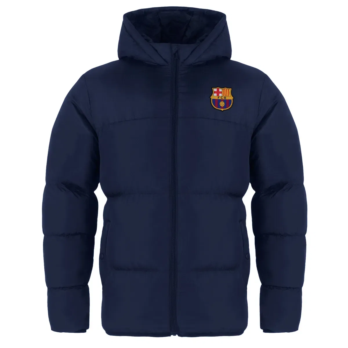 Детская куртка с капюшоном и утеплителем Fc Barcelona, Navy