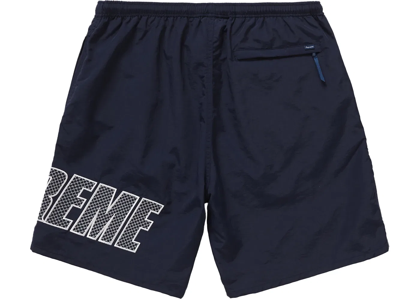 Мужские шорты с принтом Supreme Logo Applique Water Short Navy — фото 2