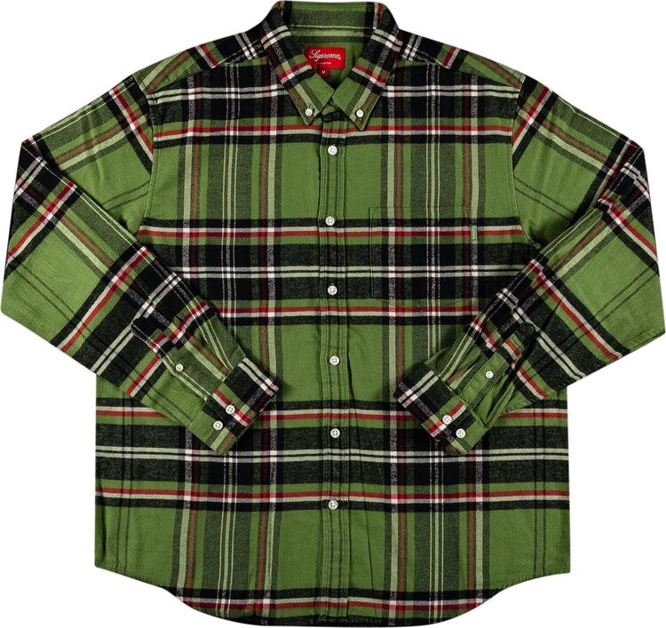 

Рубашка Supreme Tartan Flannel Shirt 'Green', зеленый