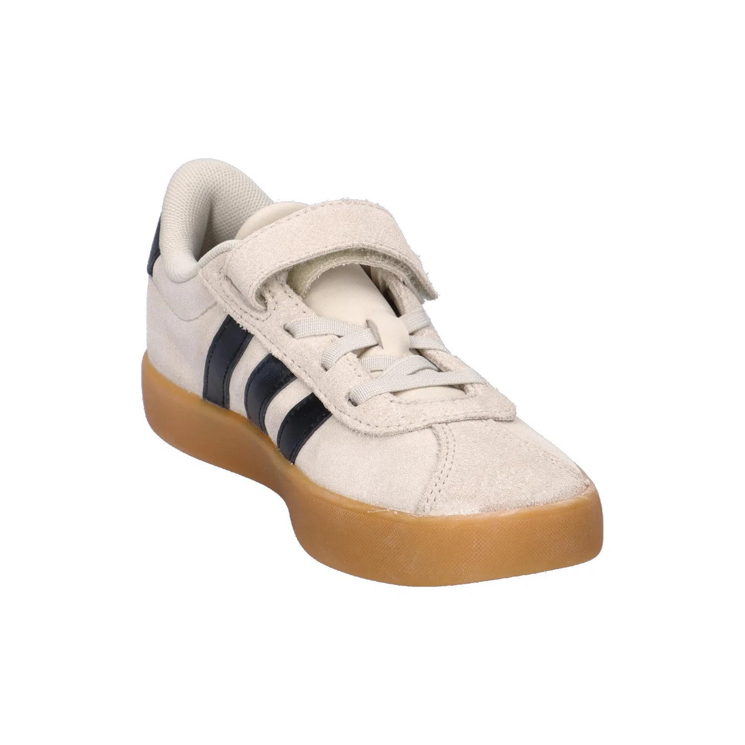 Детские кроссовки с замшевым верхом VL Court 3.0 EL C Adidas, Beige Schwarz Braun — фото 2