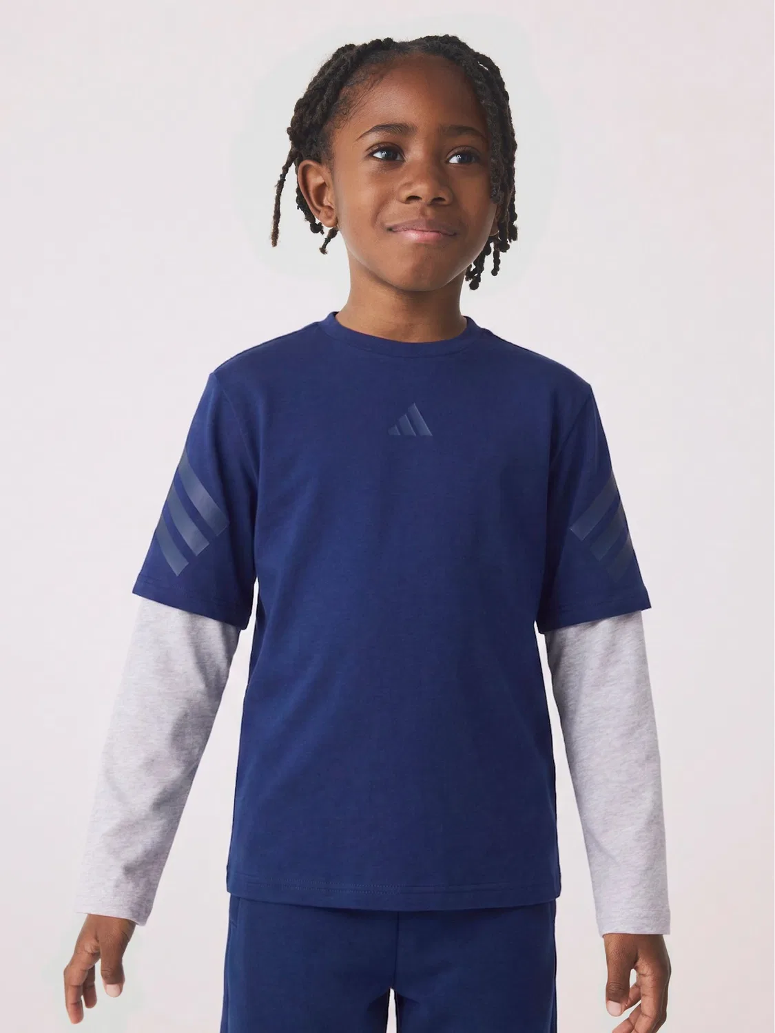 Футболка с длинным рукавом Future Icons 2-в-1 adidas, синяя
