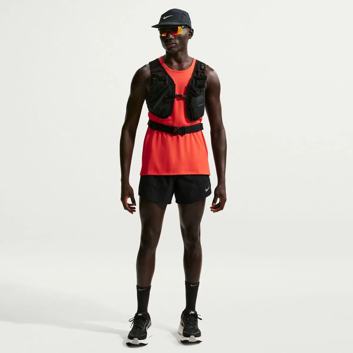 Мужские шорты для бега 2-в-1 Dri-Fit Stride 2-in-1 5in Short Nike, Black/Reflective Silv — фото 3