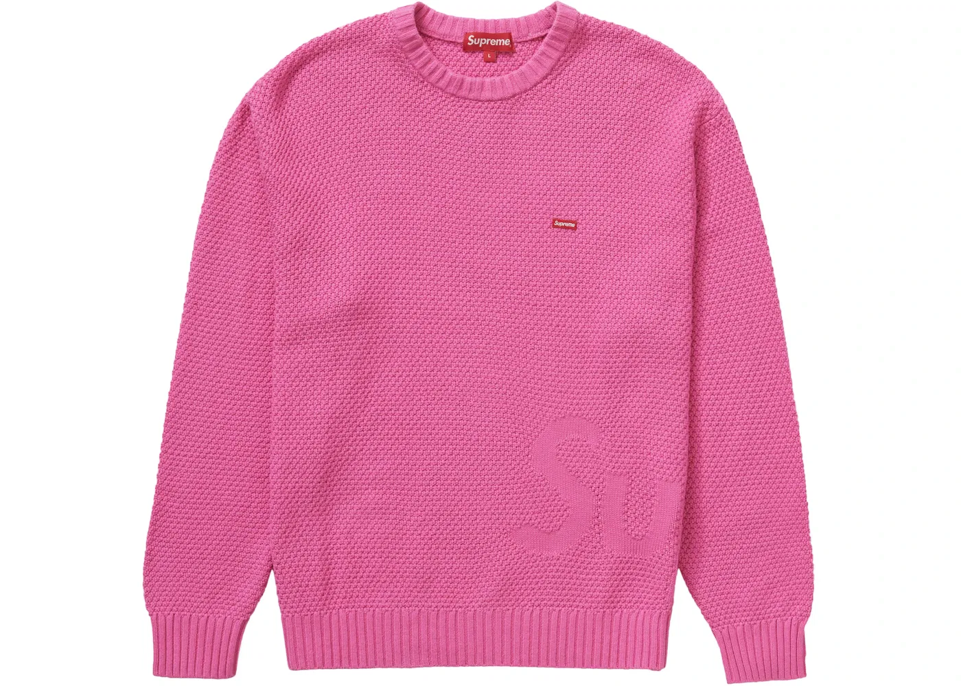 Мужской свитер с текстурой Small Box Pink Supreme