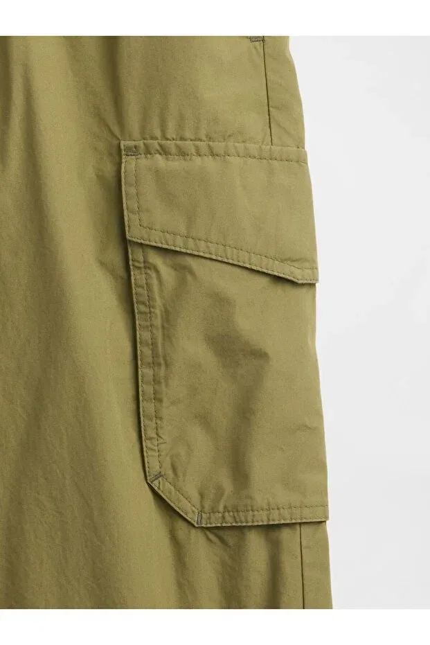 Детские брюки карго для мальчиков с эластичным манжетом Basics Gap, Green-001 — фото 4