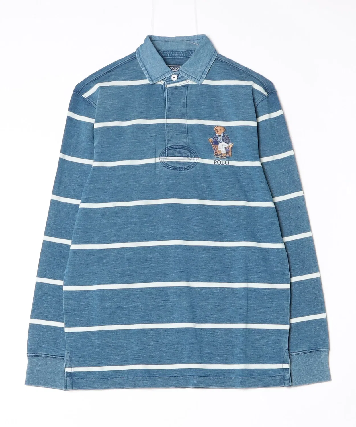 Мужская футболка с длинным рукавомс вышивкой Polo Bear Classic Fit Rugby Shirt POLO RALPH LAUREN, Navy