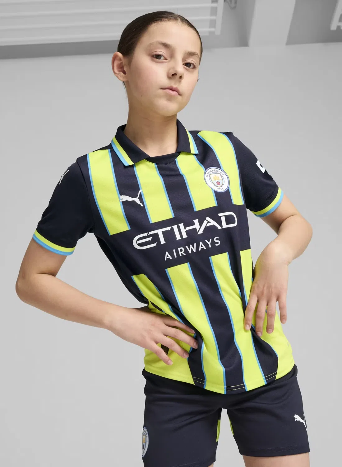 Футболка гостевая Manchester City 24/25 Puma, синий