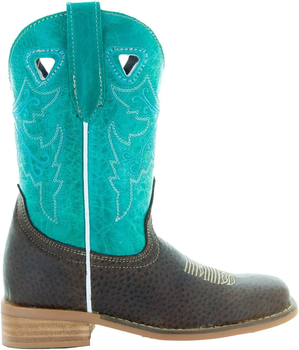 Детские ботинки для девочек с контрастным дизайном Soto Boots K3005, Turquoise-Rubber — фото 4