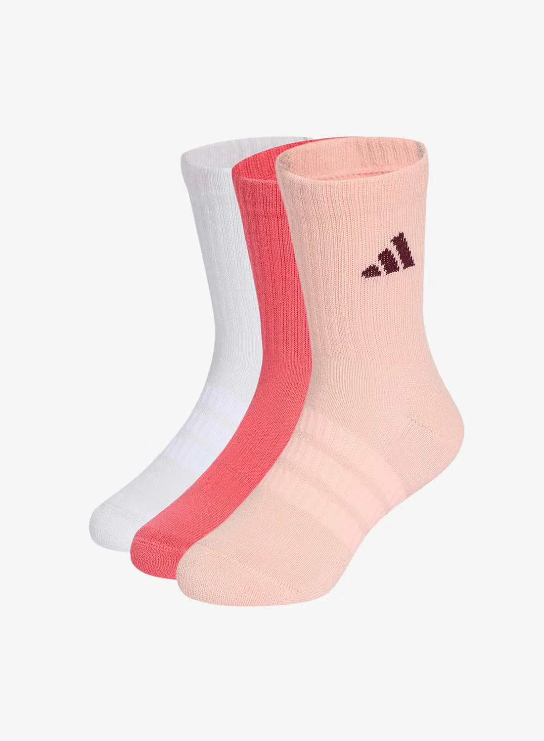 Носки с поддержкой свода стопы, комплект из 3 пар, Youth, Adidas, фиолетовый