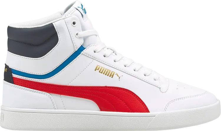 

Кроссовки Puma Shuffle Mid White High Risk Red, белый