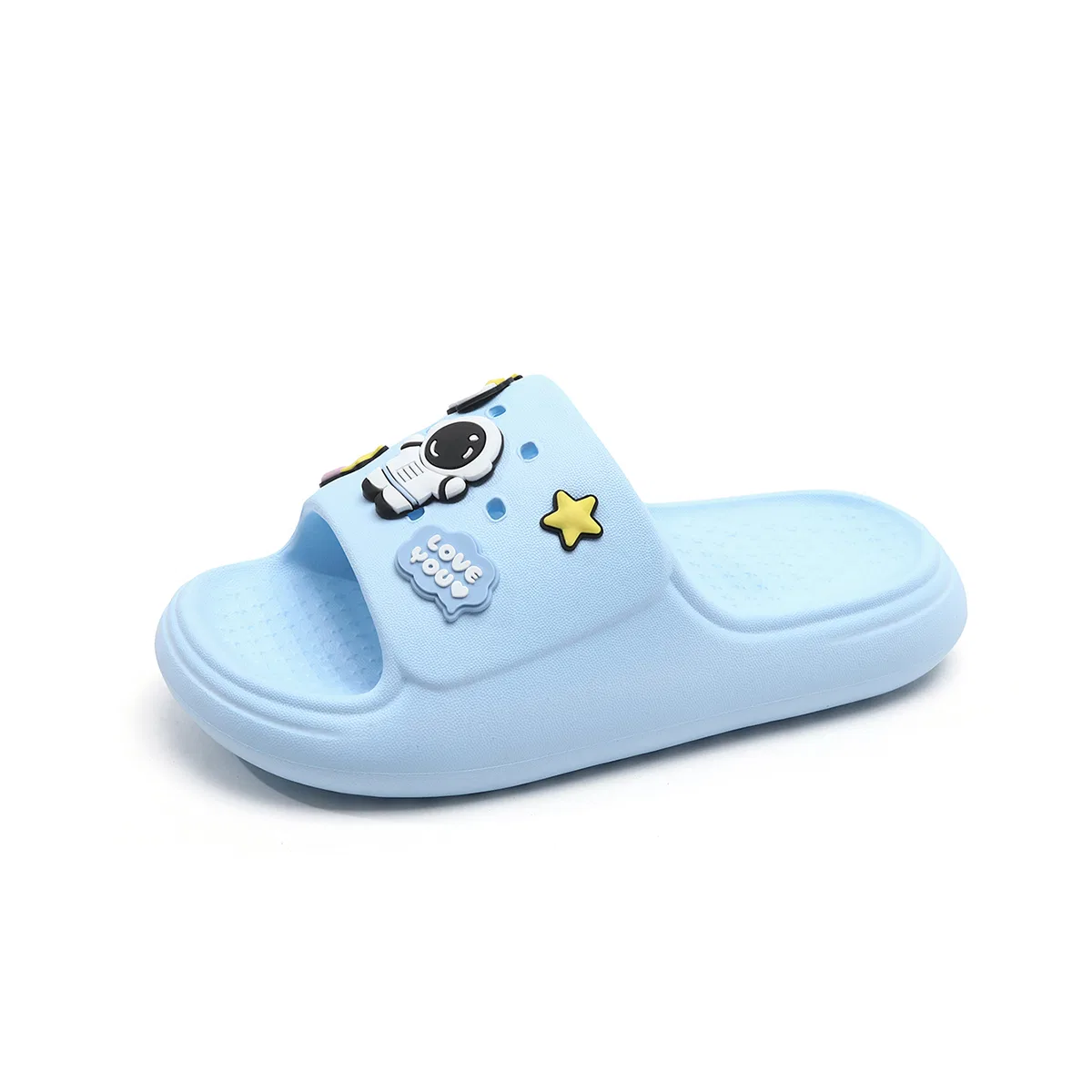 Детские домашние тапочки из ЭВА с ремешком, Light Blue, VENICEW