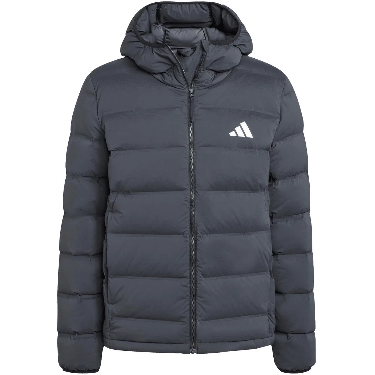 Мужская зимняя куртка adidas Helionic Climawarm Stretch Hooded Down, Schwarz — фото 2