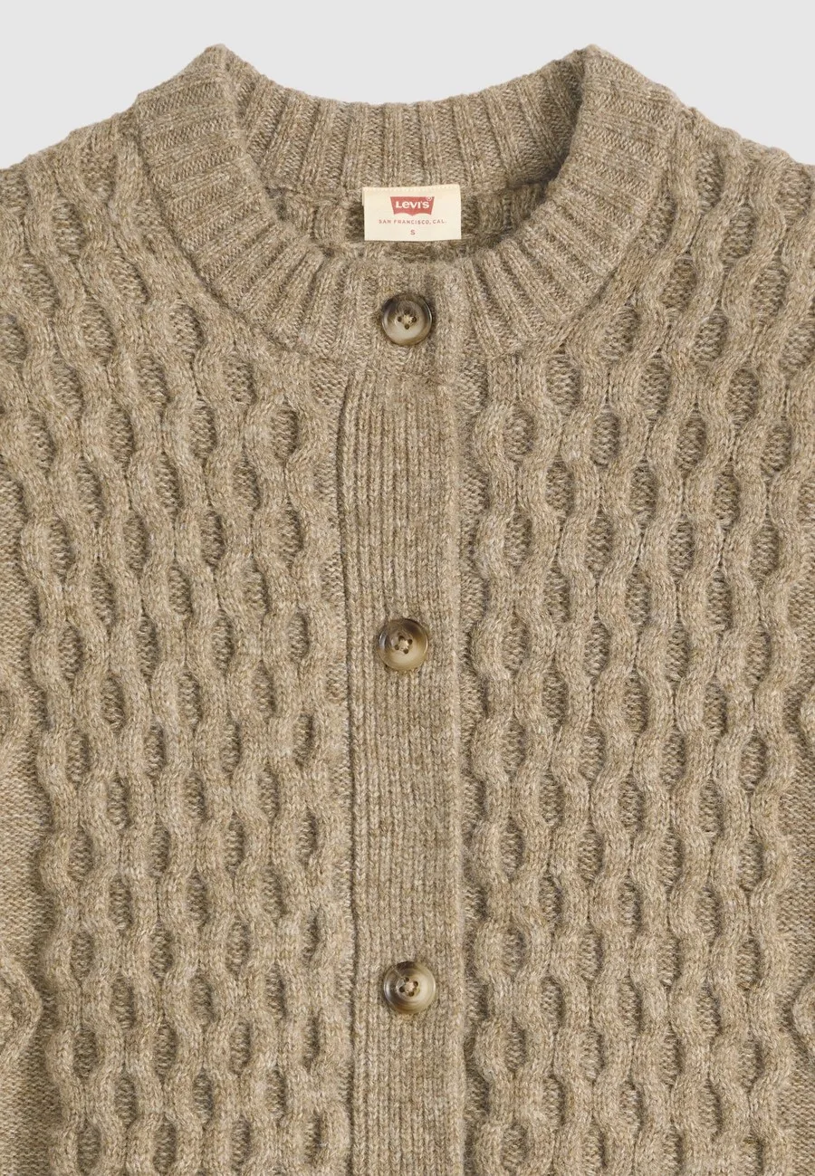 Вязаный кардиган LEVI'S 'CHARLOTTE' коричневого цвета — фото 2