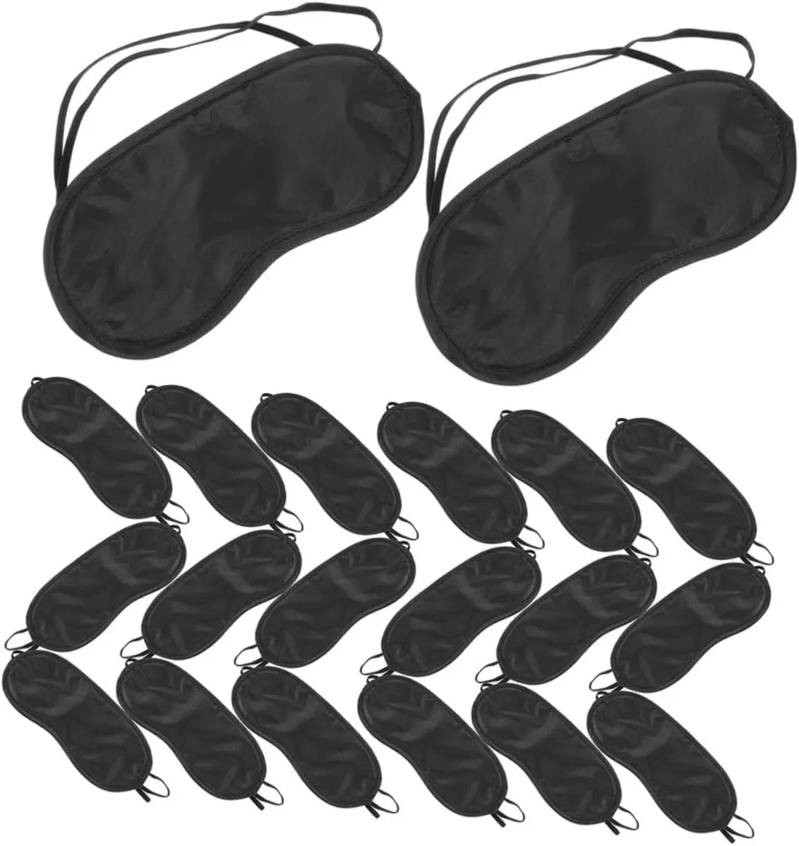 Одноразовая маска для сна, 20 шт, Polyester, 19x8x0.2 см, Черный Generisch