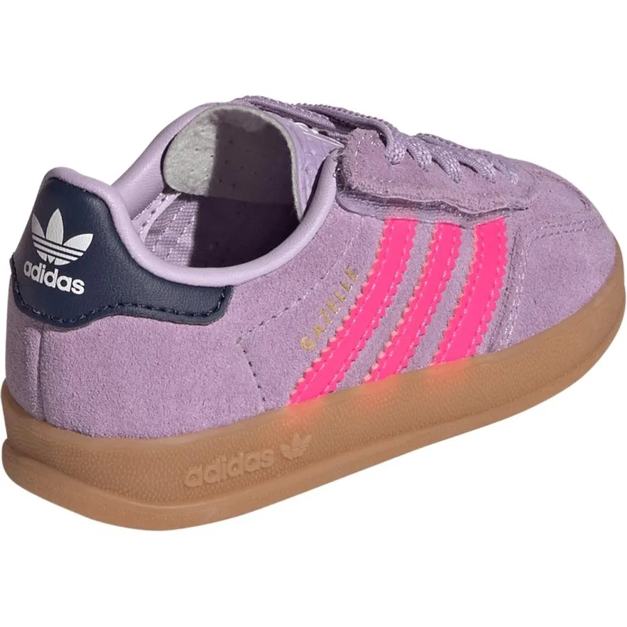Детские кроссовки adidas Gazelle Indoor CF El I, Розовый — фото 3