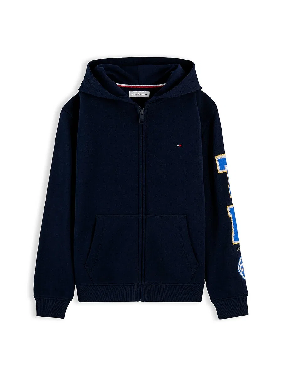 Худи на молнии TOMMY HILFIGER, темно-синий, лазурный