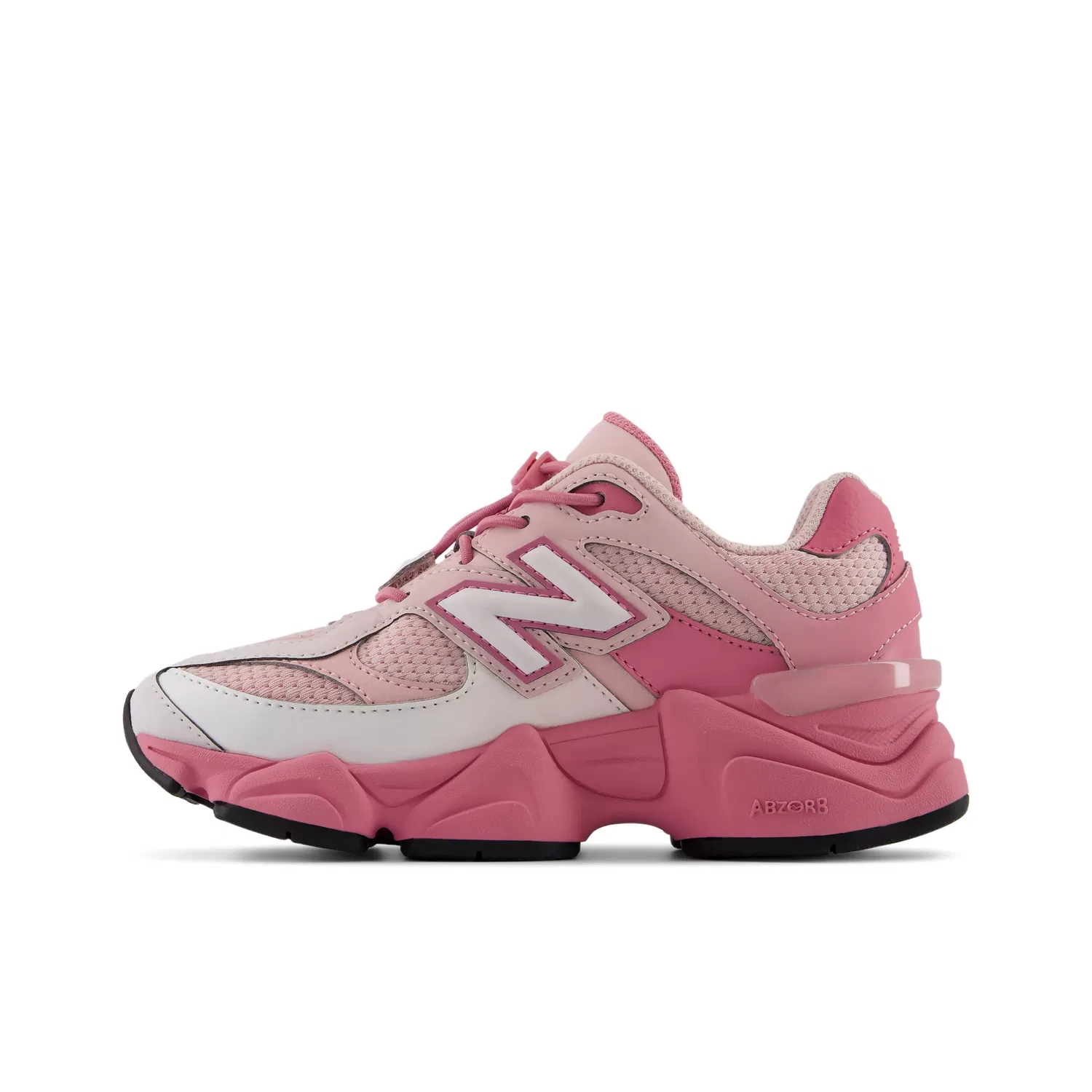 Детские кроссовки без шнуровки с сетчатым верхом 9060 Bungee New Balance, Pink Salt With Pink Eraser — фото 3