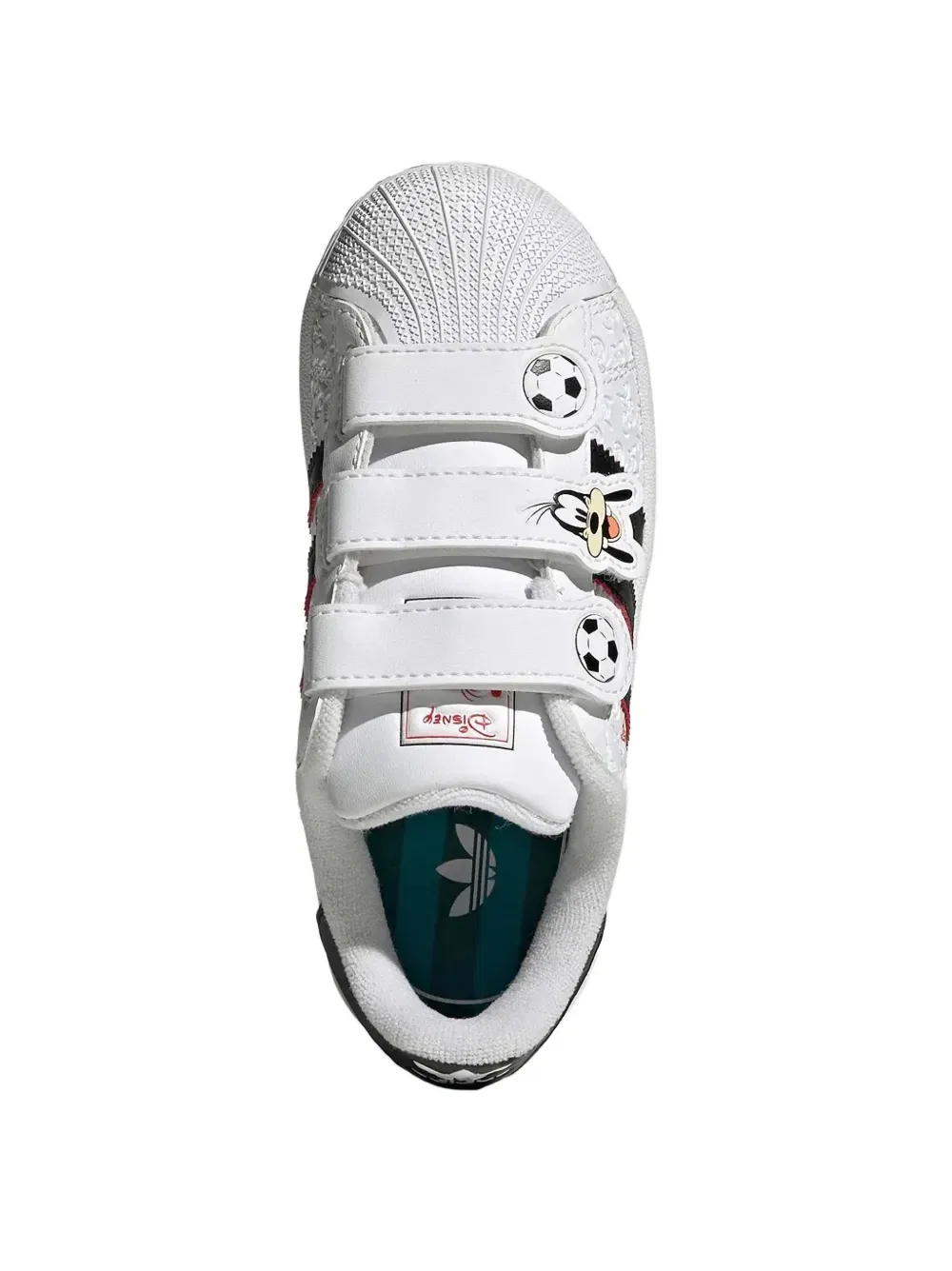 Кроссовки adidas Kids X Disney Superstar с низким верхом и круглым носком, белый — фото 4