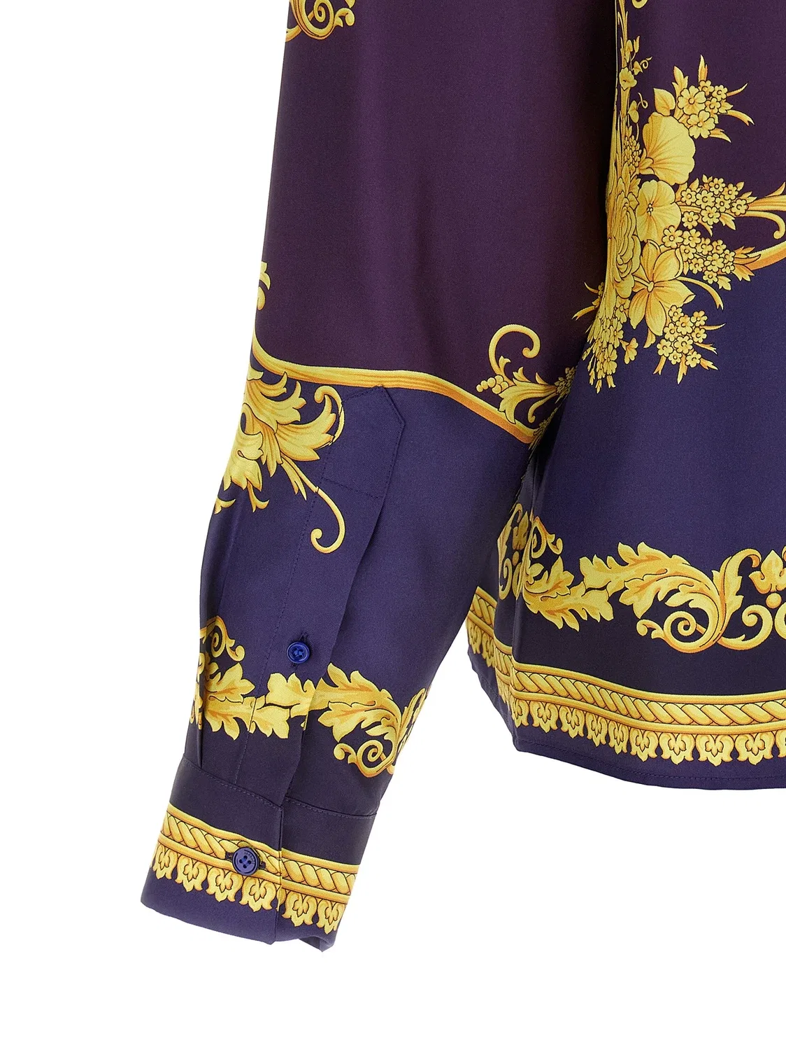 Рубашка из твила Новое барокко VERSACE, мультиколор — фото 4