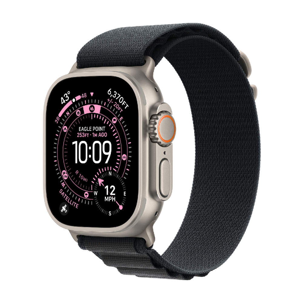 

Умные часы Apple Watch Ultra 3, 49 мм, GPS+Cellular, Natural Titanium Case/Black Alpine Loop Small Band, Титановый, Умные часы Apple Watch Ultra 3, 49 мм, GPS+Cellular, Natural Titanium Case/Black Alpine Loop Small Band