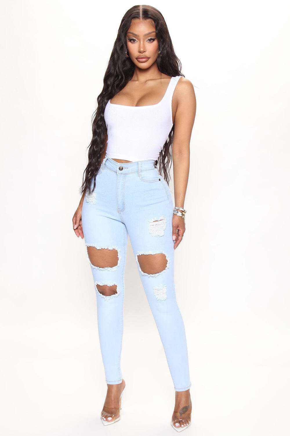 

Джинсы Fashion Nova BOB4, синий