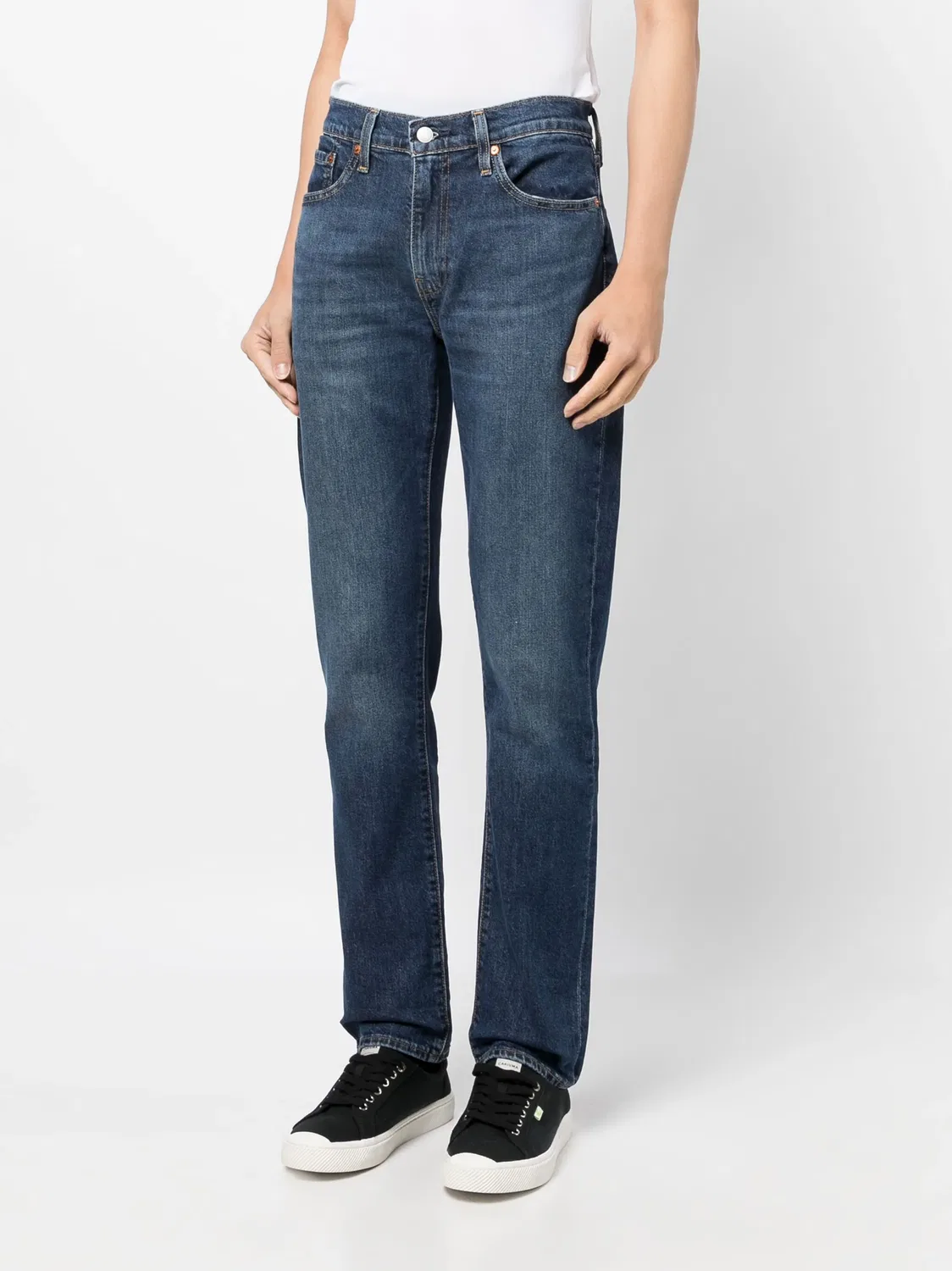 Джинсы с низкой посадкой и приталенным кроем Levi's, индиго-синий — фото 4