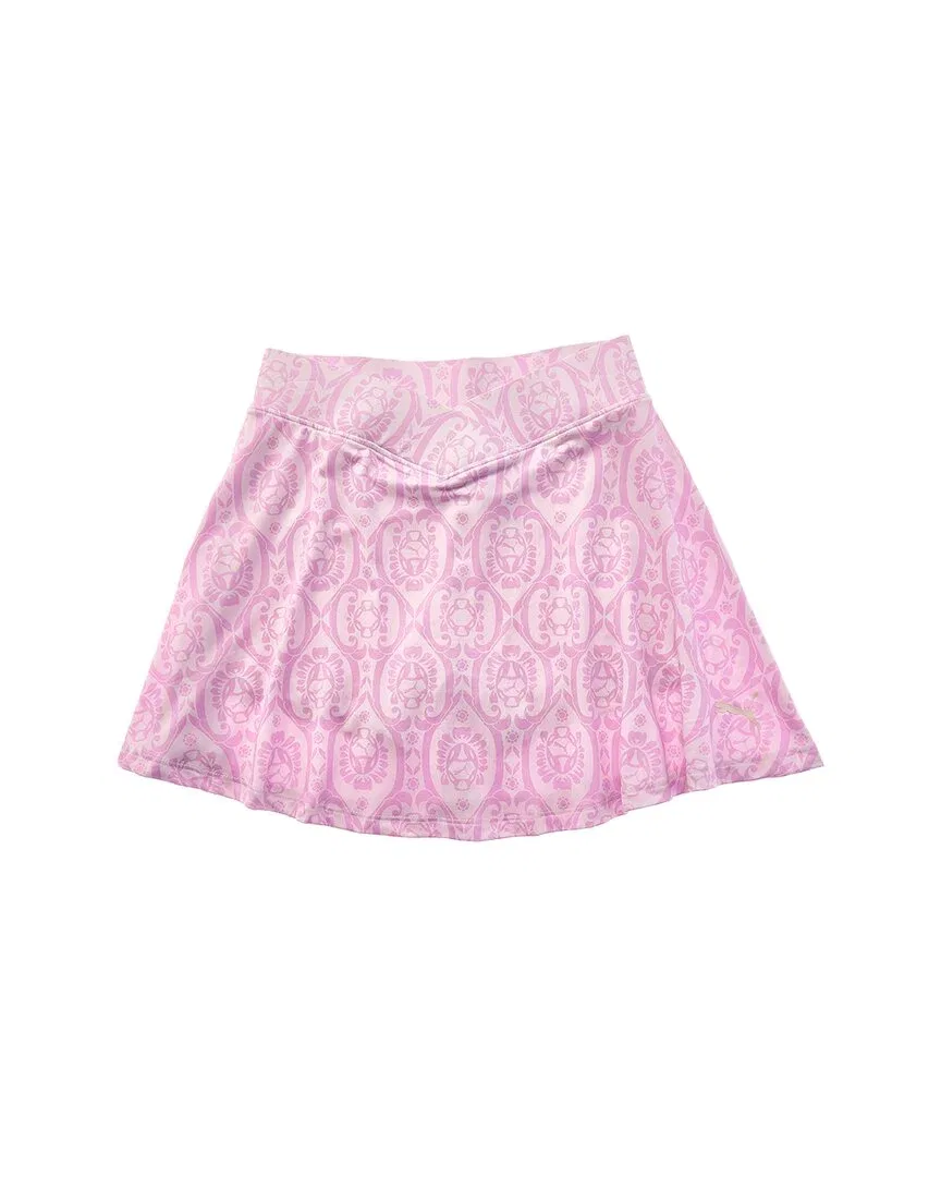 Детская юбка-шорты с кружевом и принтом PUMA Lace Pack Printed Skort, розовый — фото 2