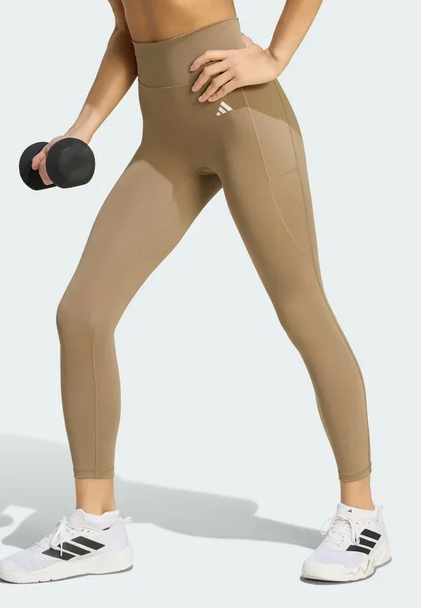 Леггинсы Optime Essentials Workout 7/8 - леггинсы Adidas Performance, хаки