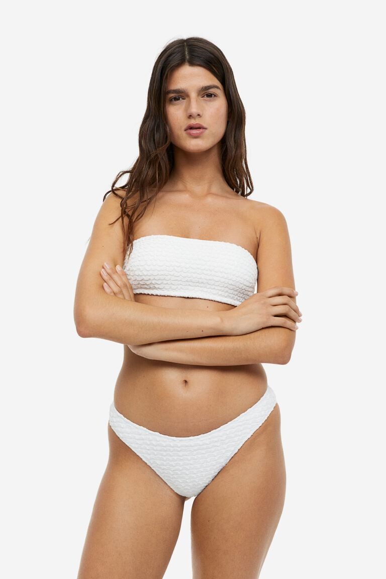 

Плавки бикини с высоким голенищем H&M, белый