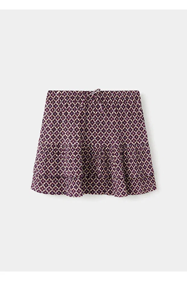 Детские шорты для девочек с принтом Mango Kids, Burgundy Color