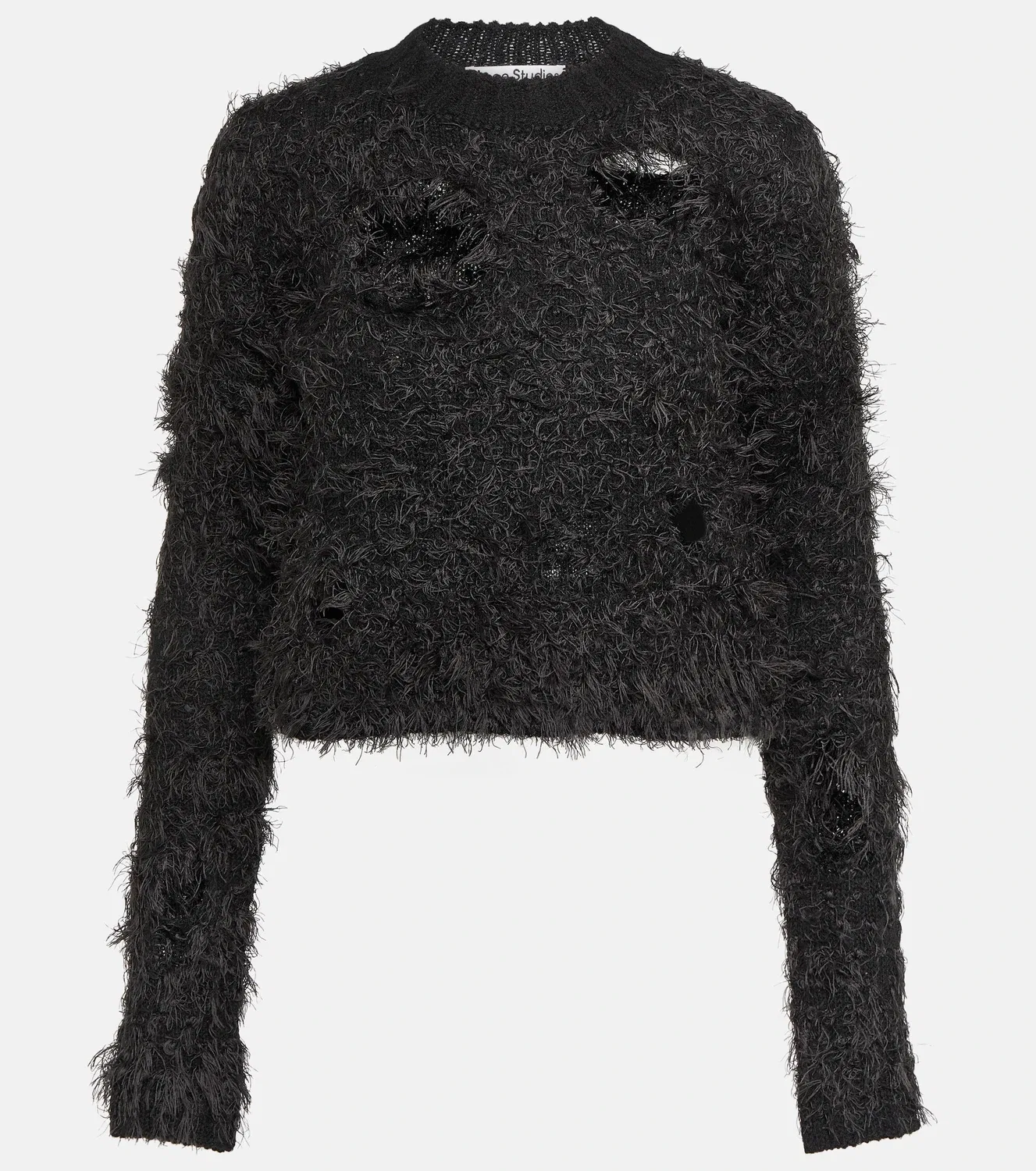 Свитер укороченный Acne Studios, черный