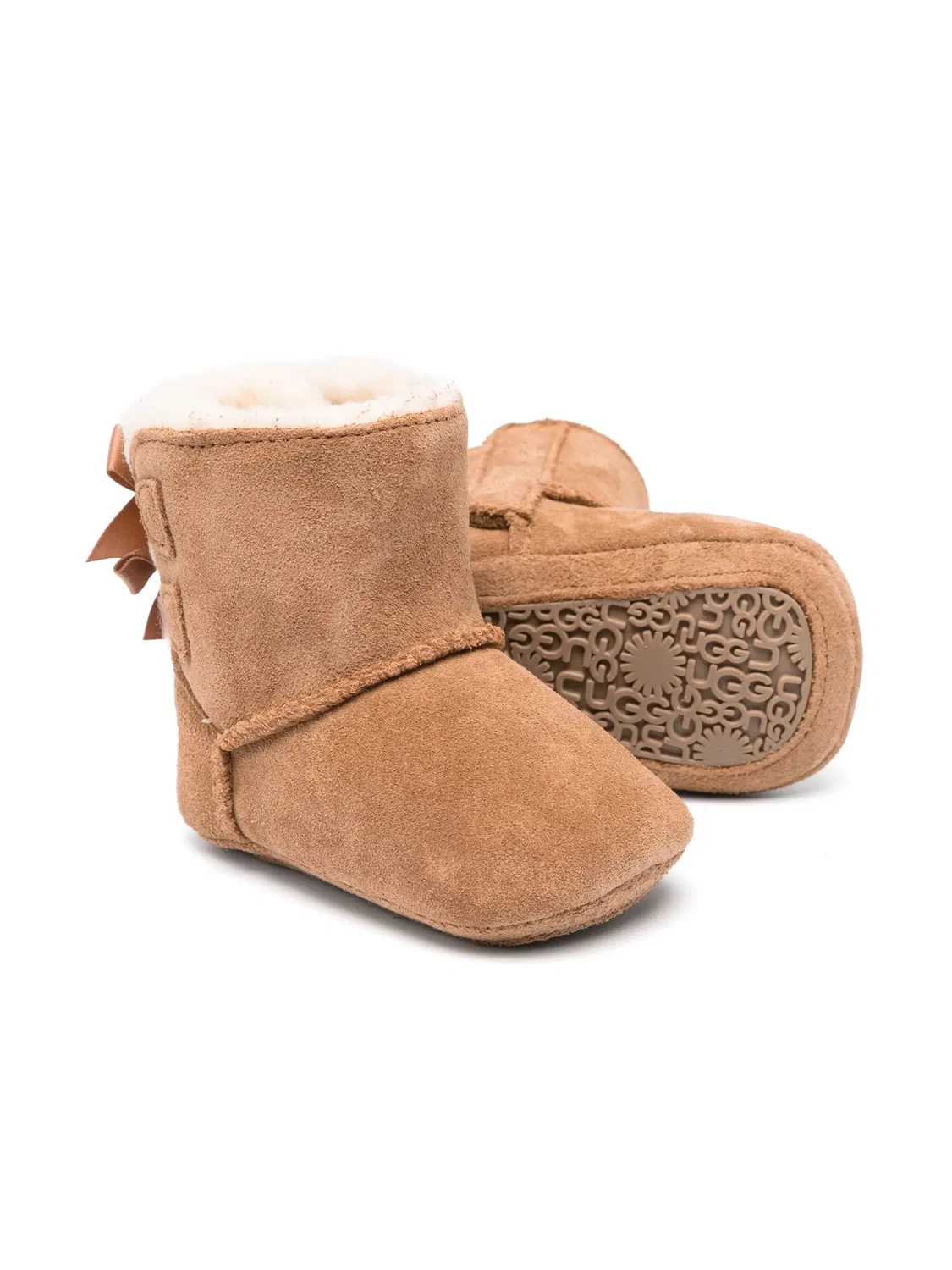 Сапоги Bailey Bow коричневые замшевые UGG, коричневый — фото 3