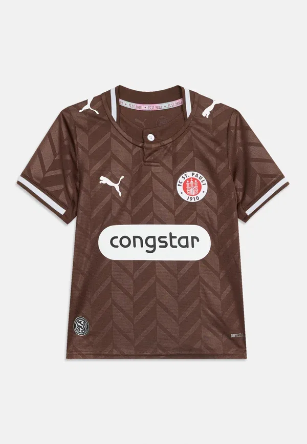 Футболка поло женская St pauli home replica unisex Puma, Espresso Brown/White, белый/коричневый