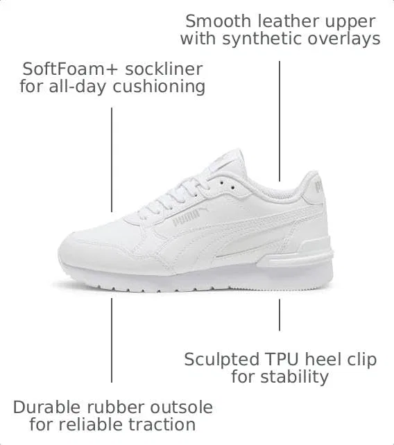Детские кроссовки St Runner для мальчиков PUMA, White-Cool Light Gray — фото 3