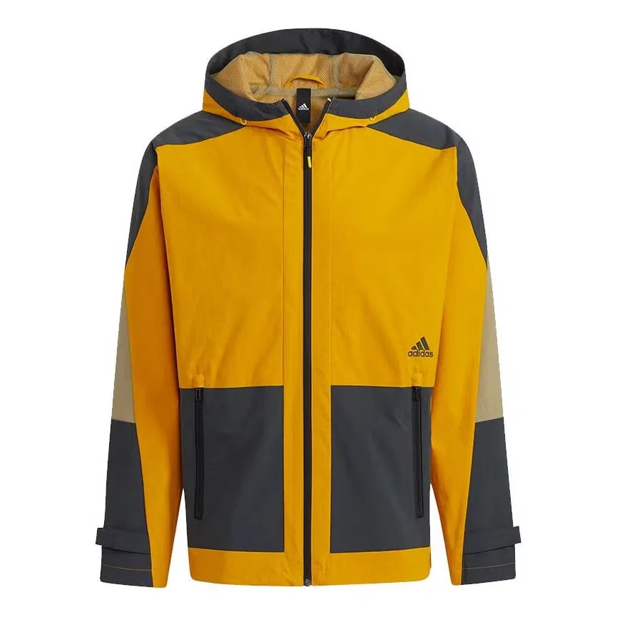 Куртка с капюшоном цветоблочная Adidas, мультиколор
