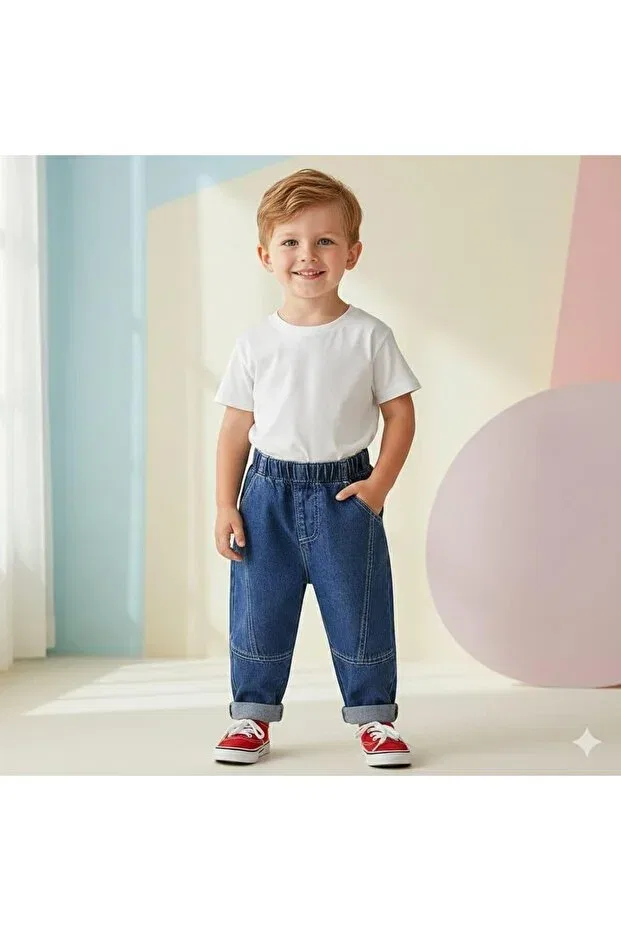 Детские джинсы для девочек с эластичным поясом Jeans Awix, Blue