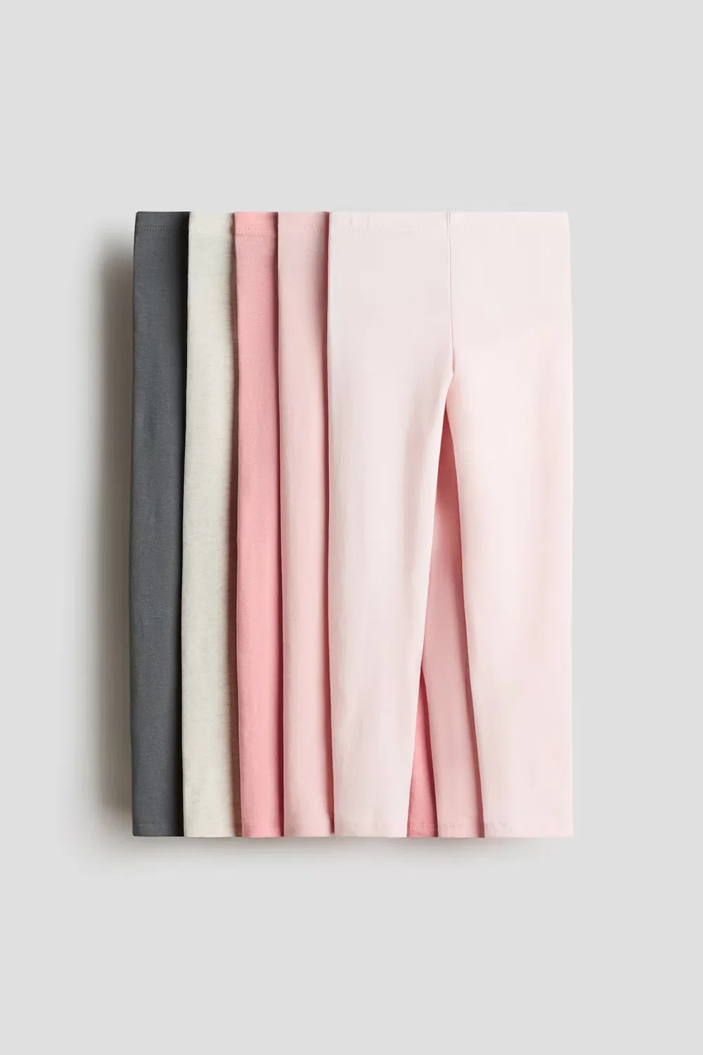 Комплект из 5 трикотажных леггинсов H&M, Grau/Rosa