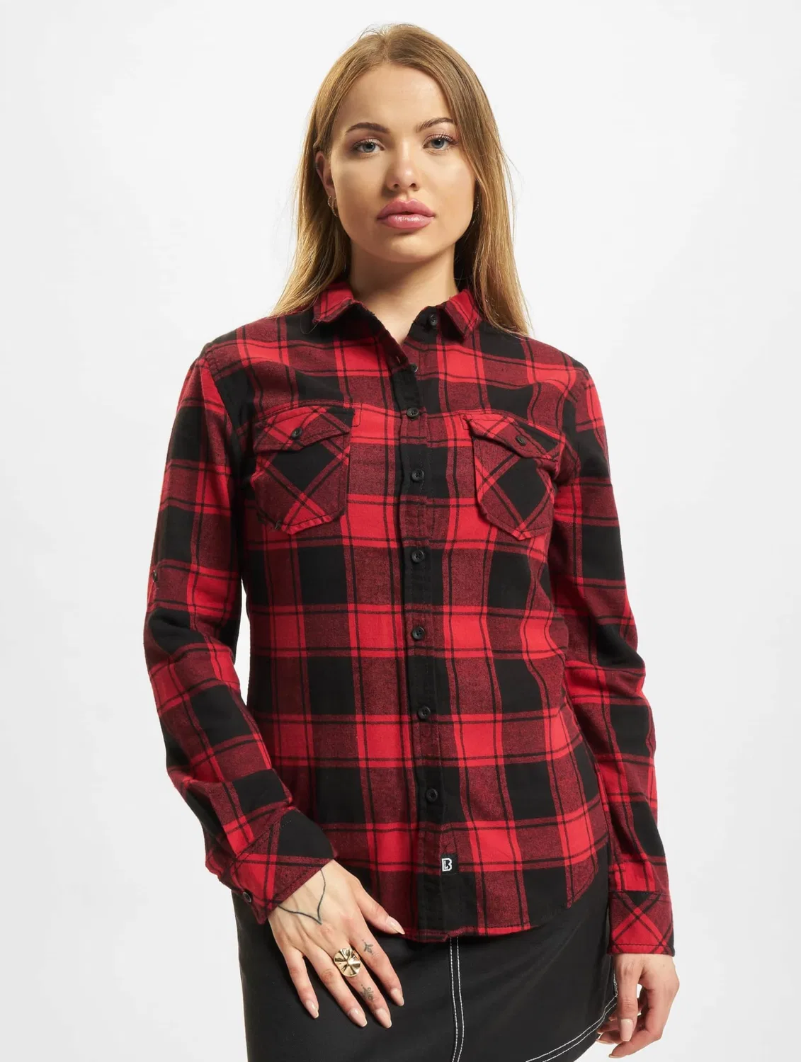 Женская фланелевая рубашка Amy Brandit, Red/Black — фото 3
