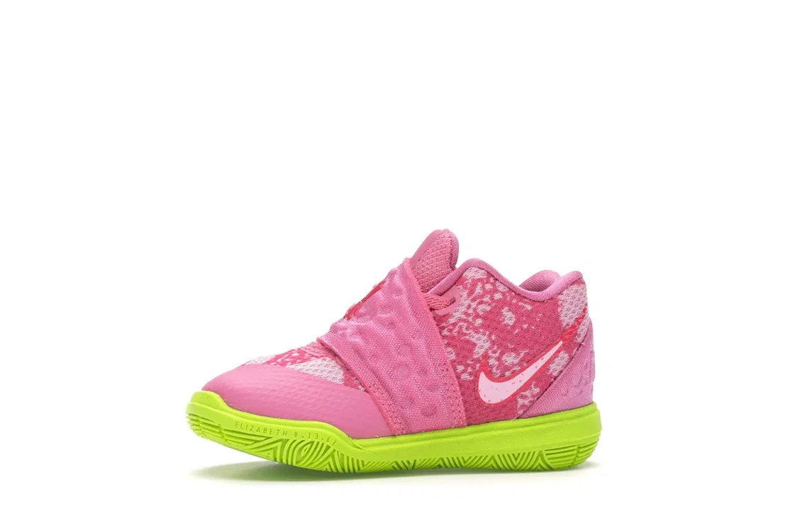 Детские кроссовки для мальчиков с дизайном Nike Kyrie 5 Spongebob Patrick Nike, Lotus Pink/University Red — фото 3
