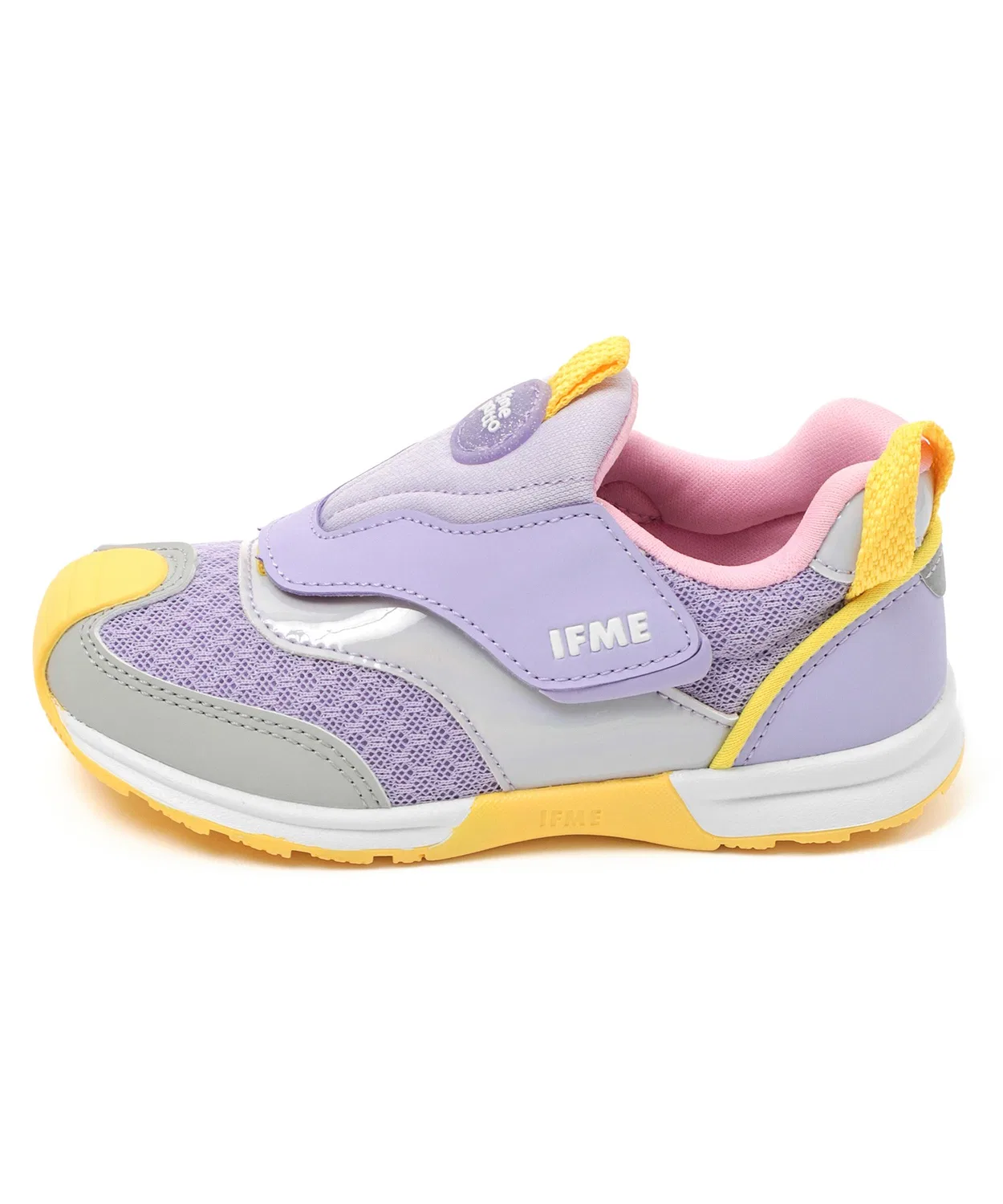 Детские кроссовки с цельнокроеным язычком и ремешком IFME joob patto, Purple — фото 4