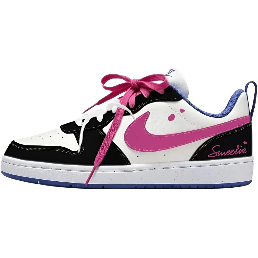 Детские кроссовки для скейтбординга с принтом, Court Borough Kids' Skateboarding Shoes, Nike, Rose Red — фото 3