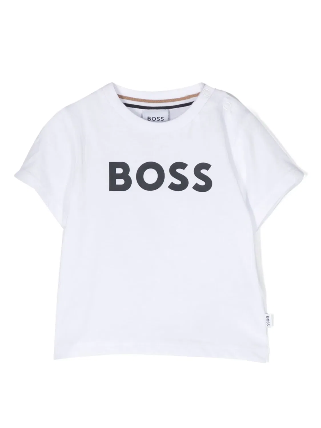 Футболка с Логотипом из Хлопка BOSS, белый